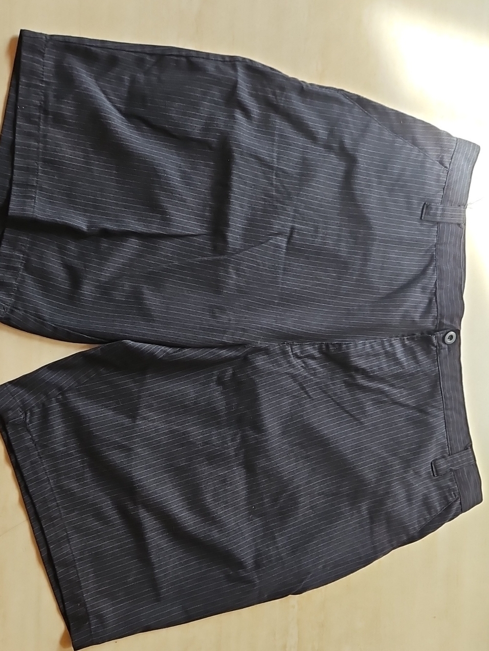 burnside Black Pinstripe Flat Front Men's Shorts